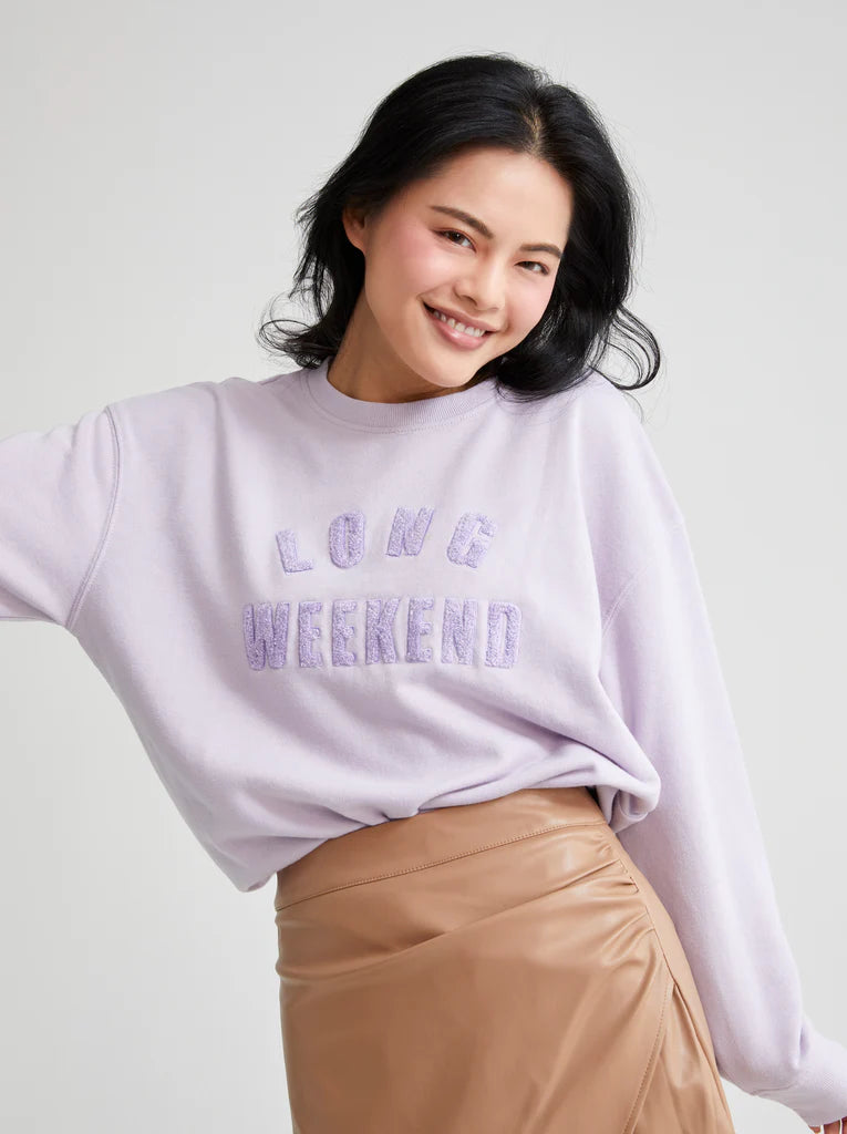 Long Weekend Sweatshirt Lilac