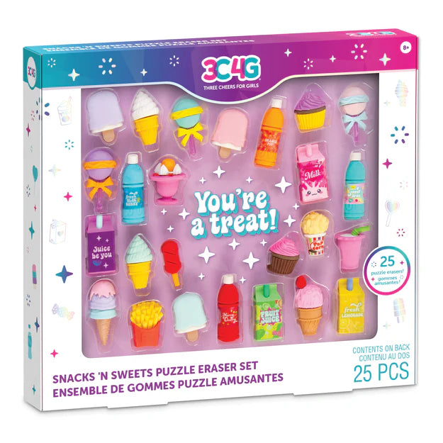 Snacks and Sweets Puzzle Eraser Set