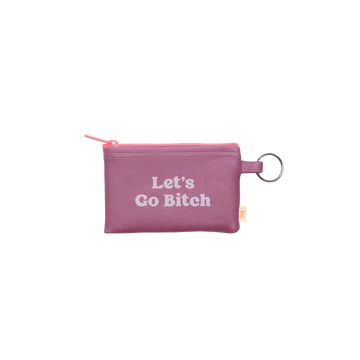 Colorblock Penny Key Ring Let's Go Bitch