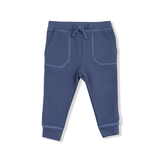 Deuxieme Classe⭐︎AMERICANA/PREPS SWEAT French Terry Sport - Varsity - Vintage Indigo - Jogger Pant