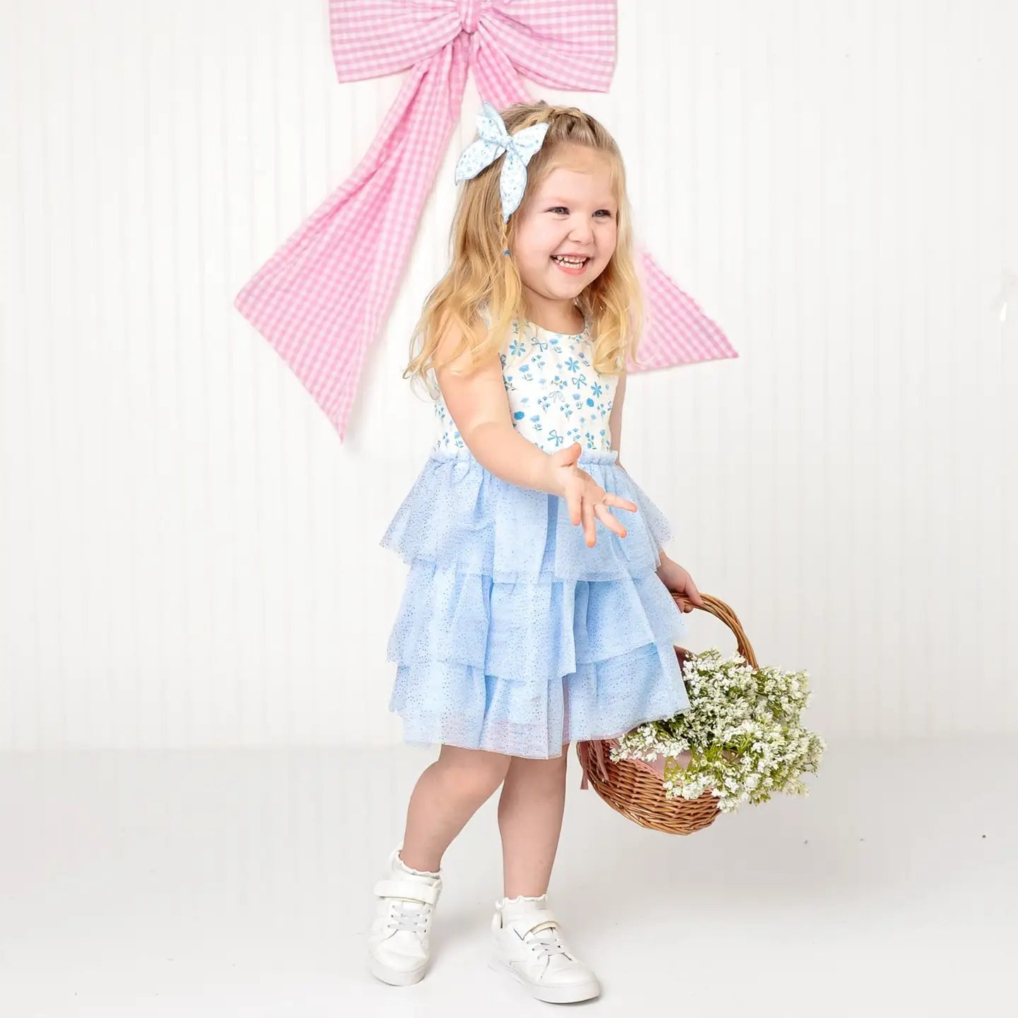 Sky Floral Tank Tutu Dress