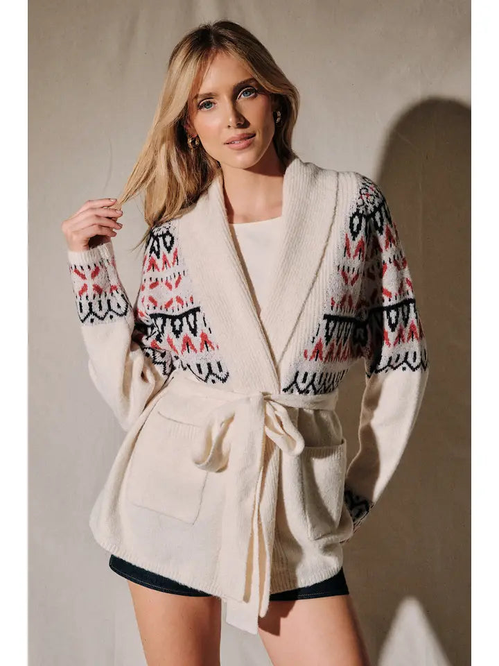 Tie Front Knit Cardigan