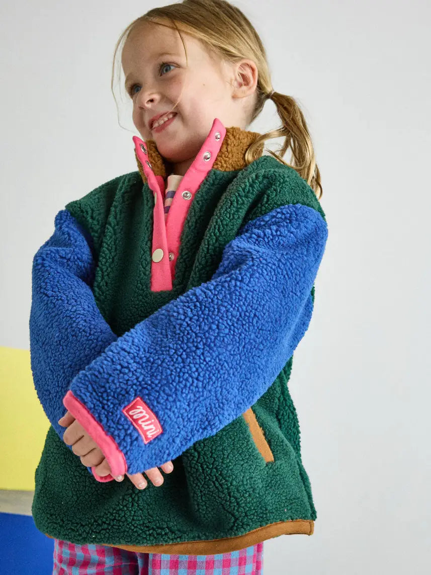 Color Block Fleece Pullover