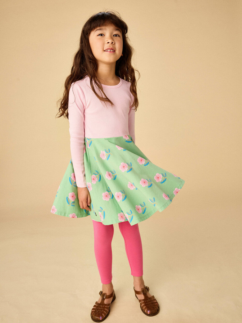 Print Mix Twirl Dress Cherry Blossom | Pink Lemonade
