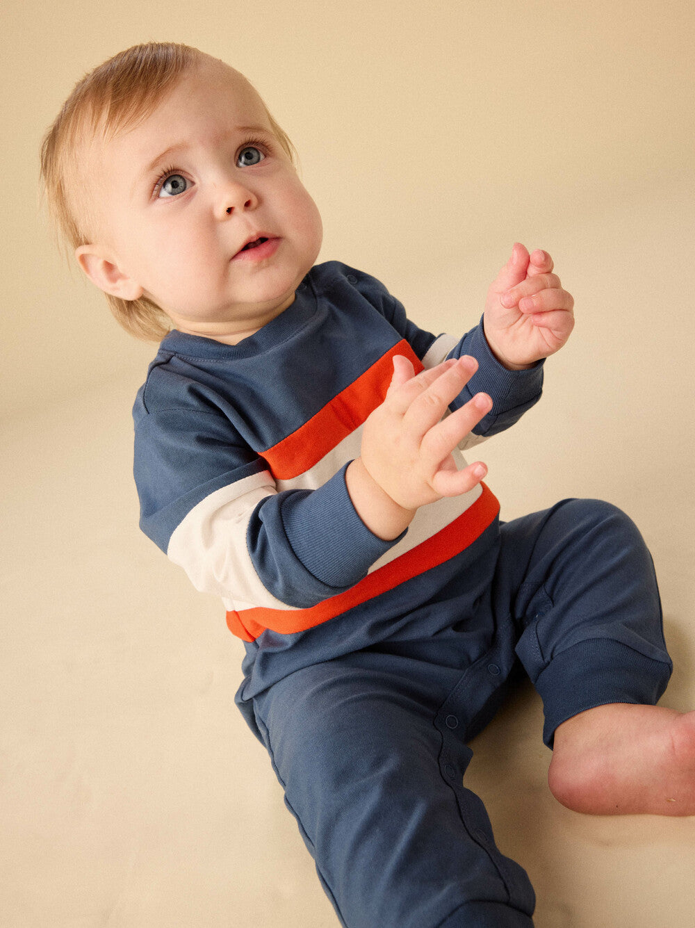 Colorblock Rugby Baby Romper
