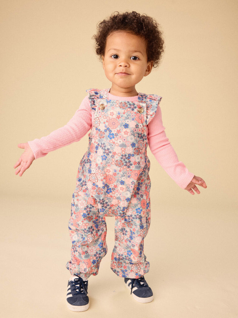 Tea Corduroy Ruffle Baby Overalls