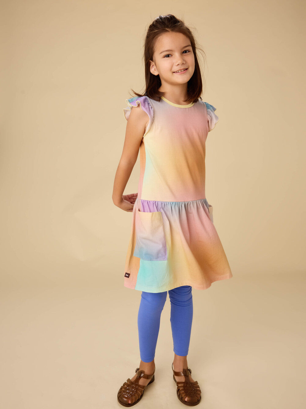 Flutter Sleeve Pocket Dress