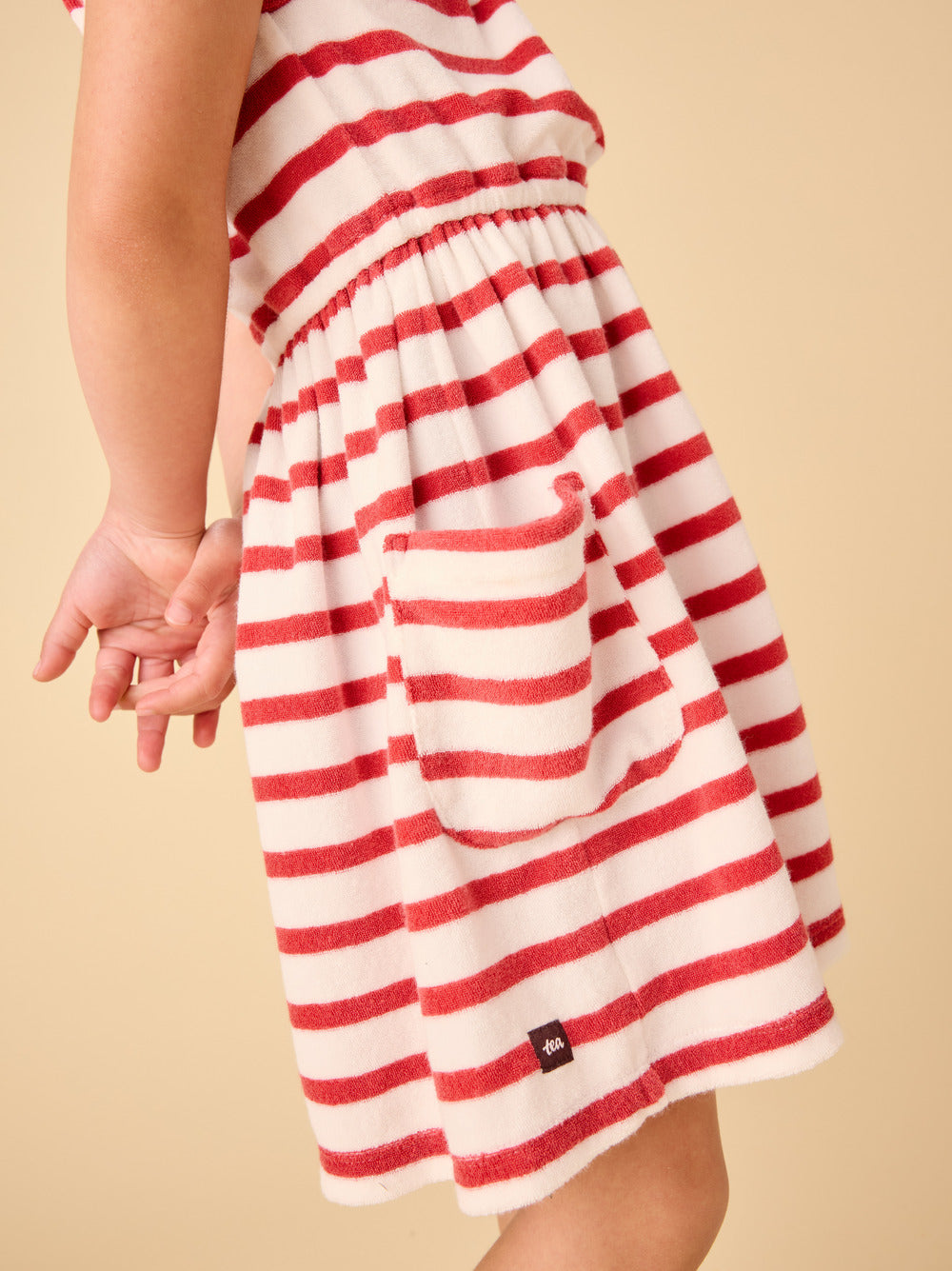 Stripe Tie Shoulder Twirl Dress
