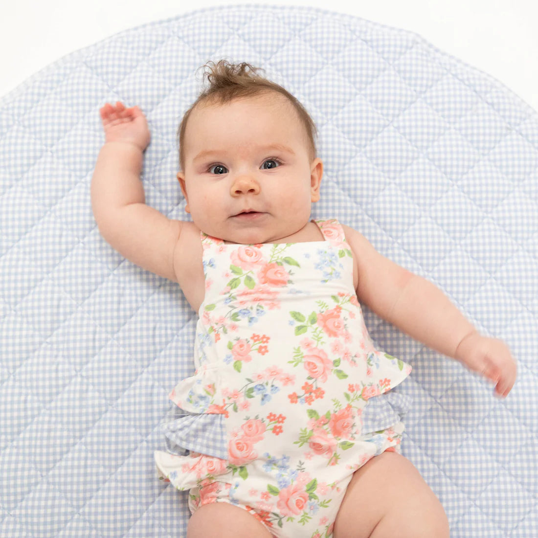Cute Little Roses - Ruffle Sunsuit