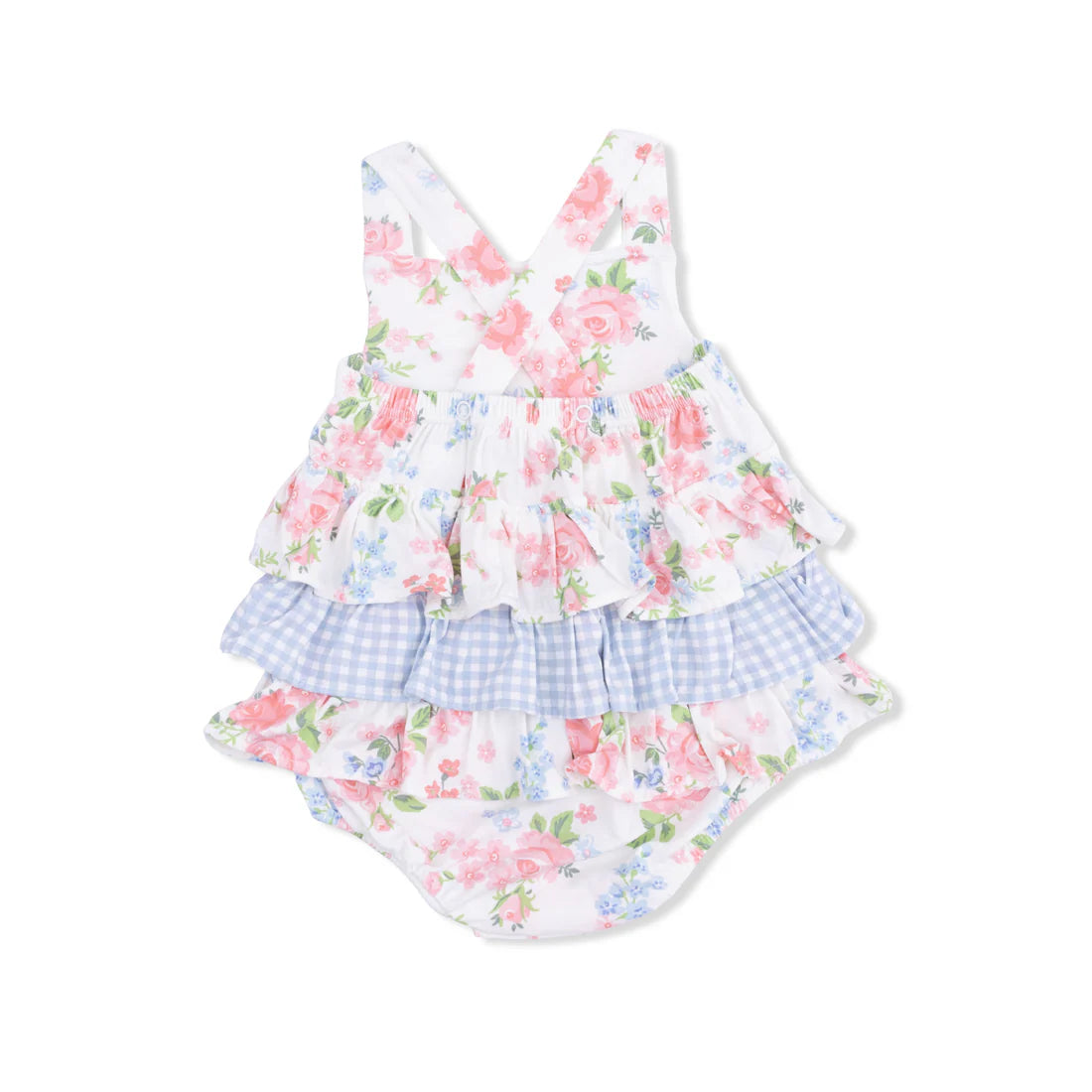 Cute Little Roses - Ruffle Sunsuit