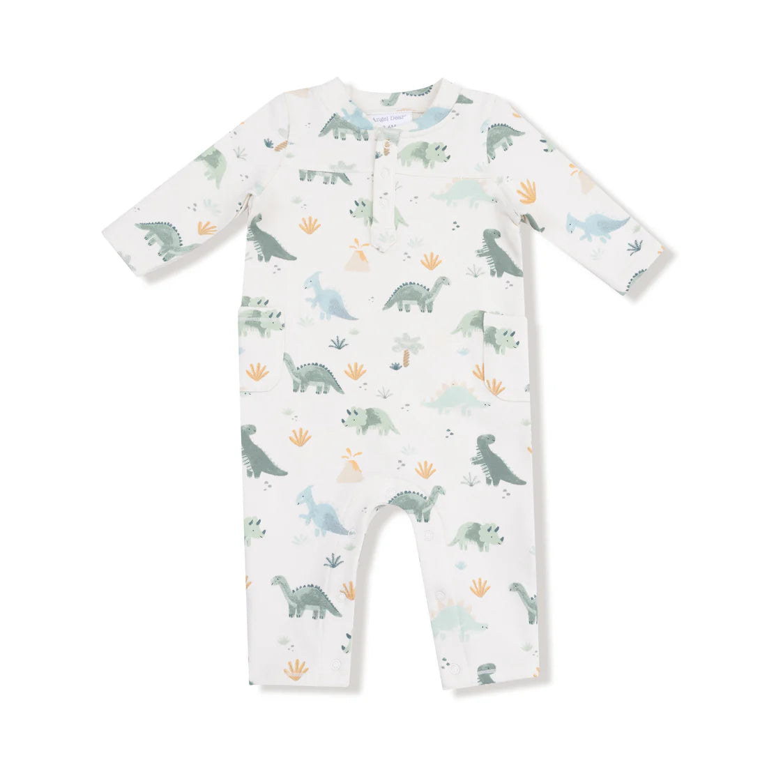 Soft Dinos - French Terry- Green - Uni Romper