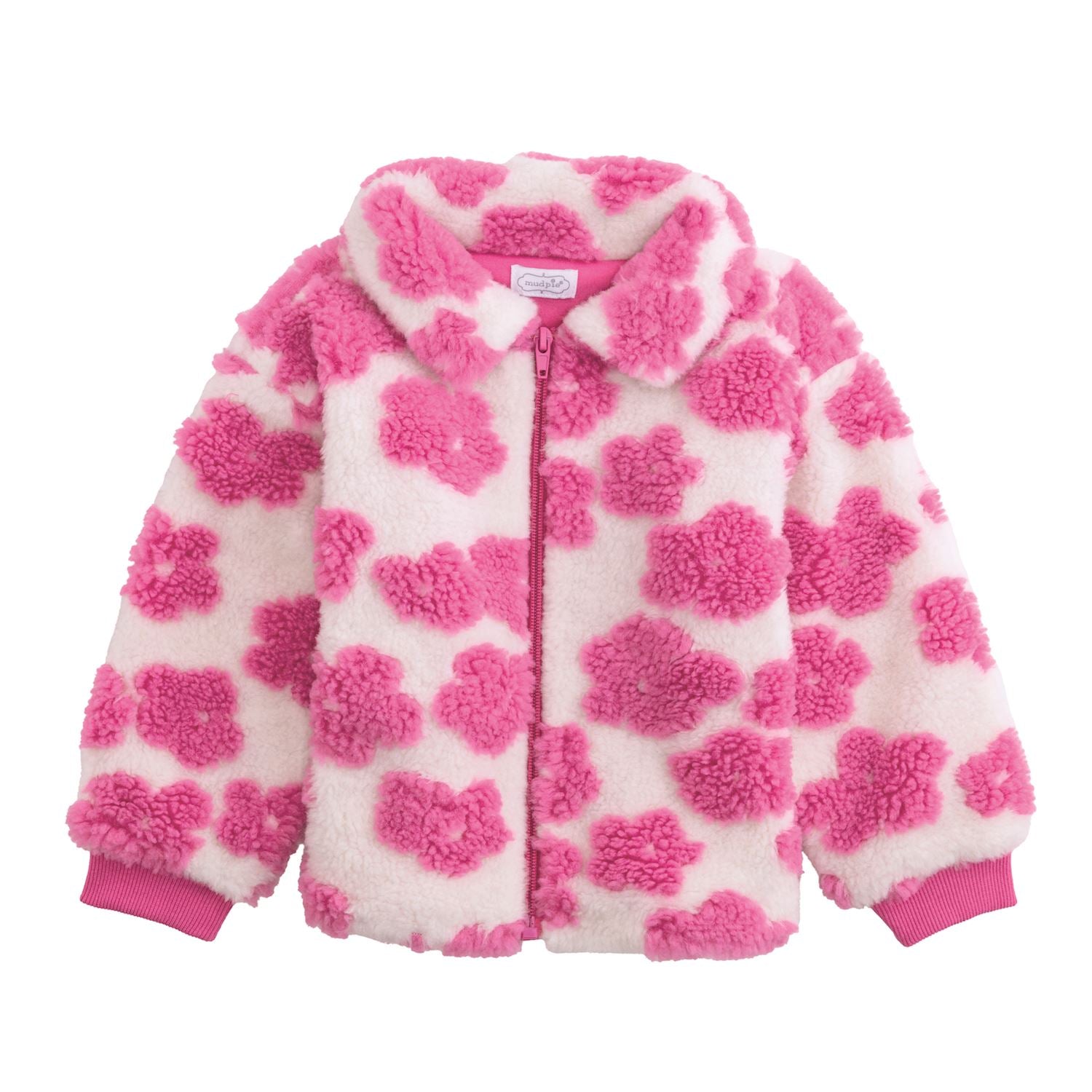 Mudpie Pink Flower Sherpa Jacket