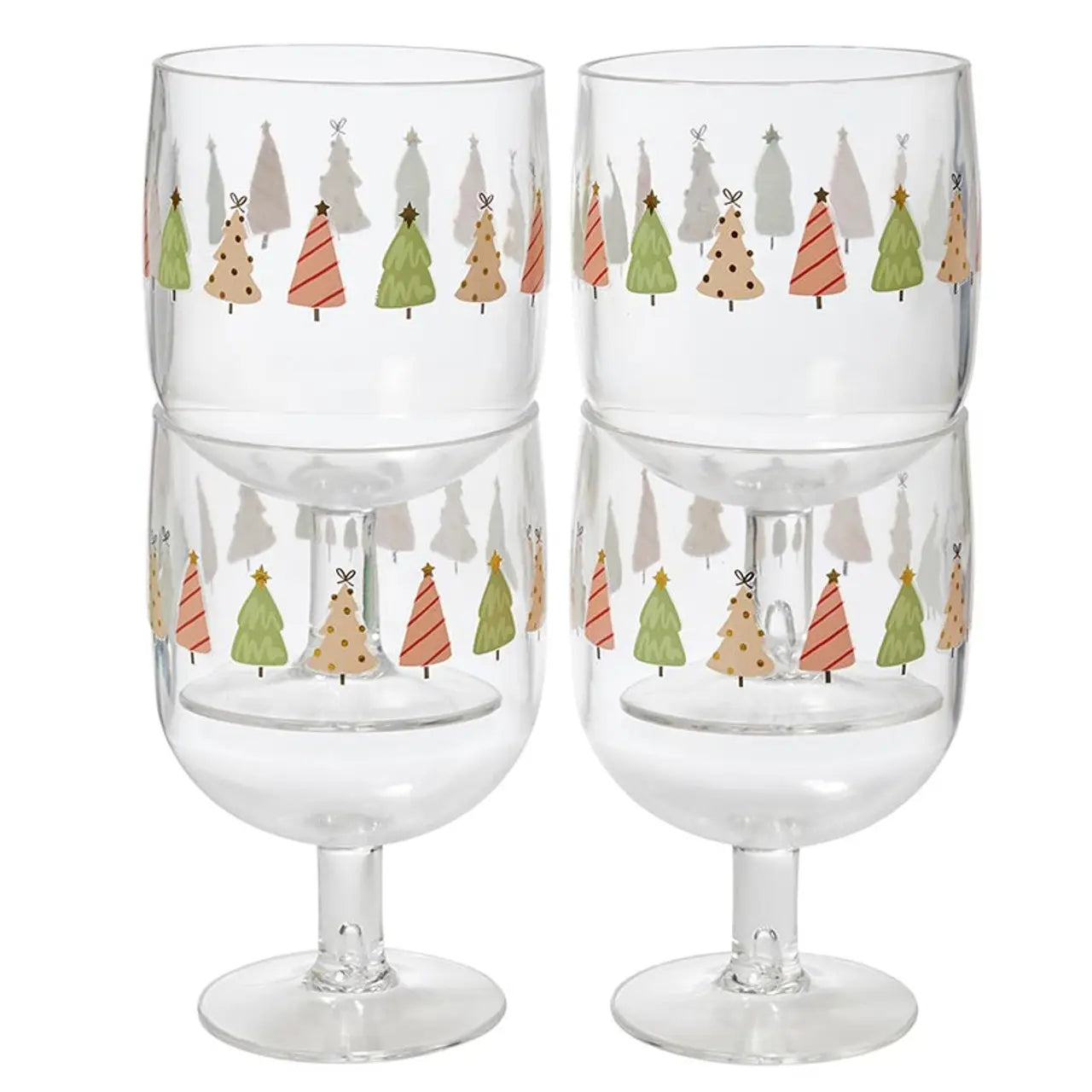 Acrylic Wine Glass - Trees