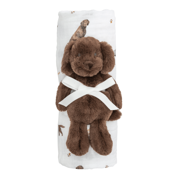 Swaddle and Rattle Set