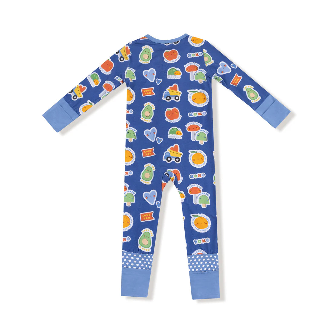 My Funny Valentine Zipper Romper Blue