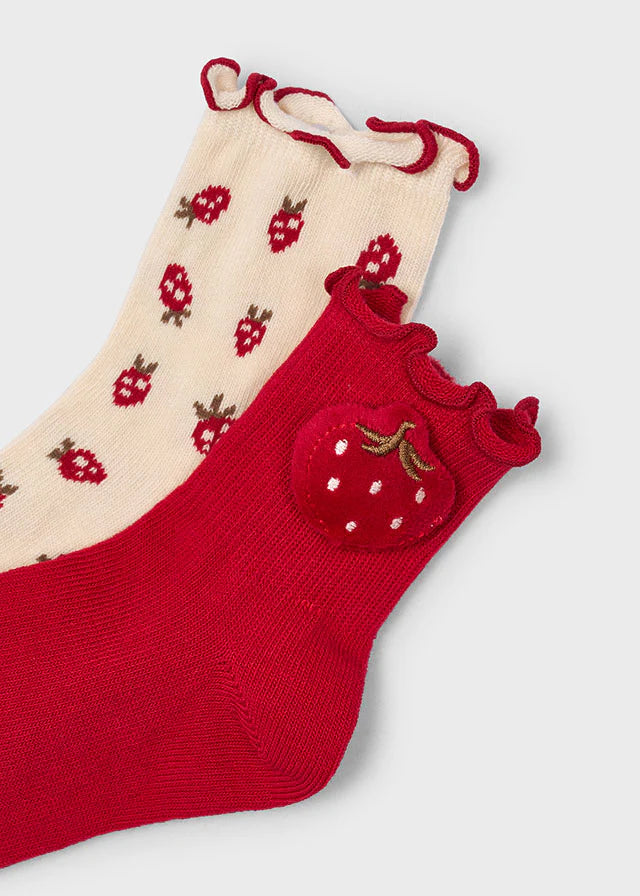 Mayoral 2 Pack Strawberry Socks