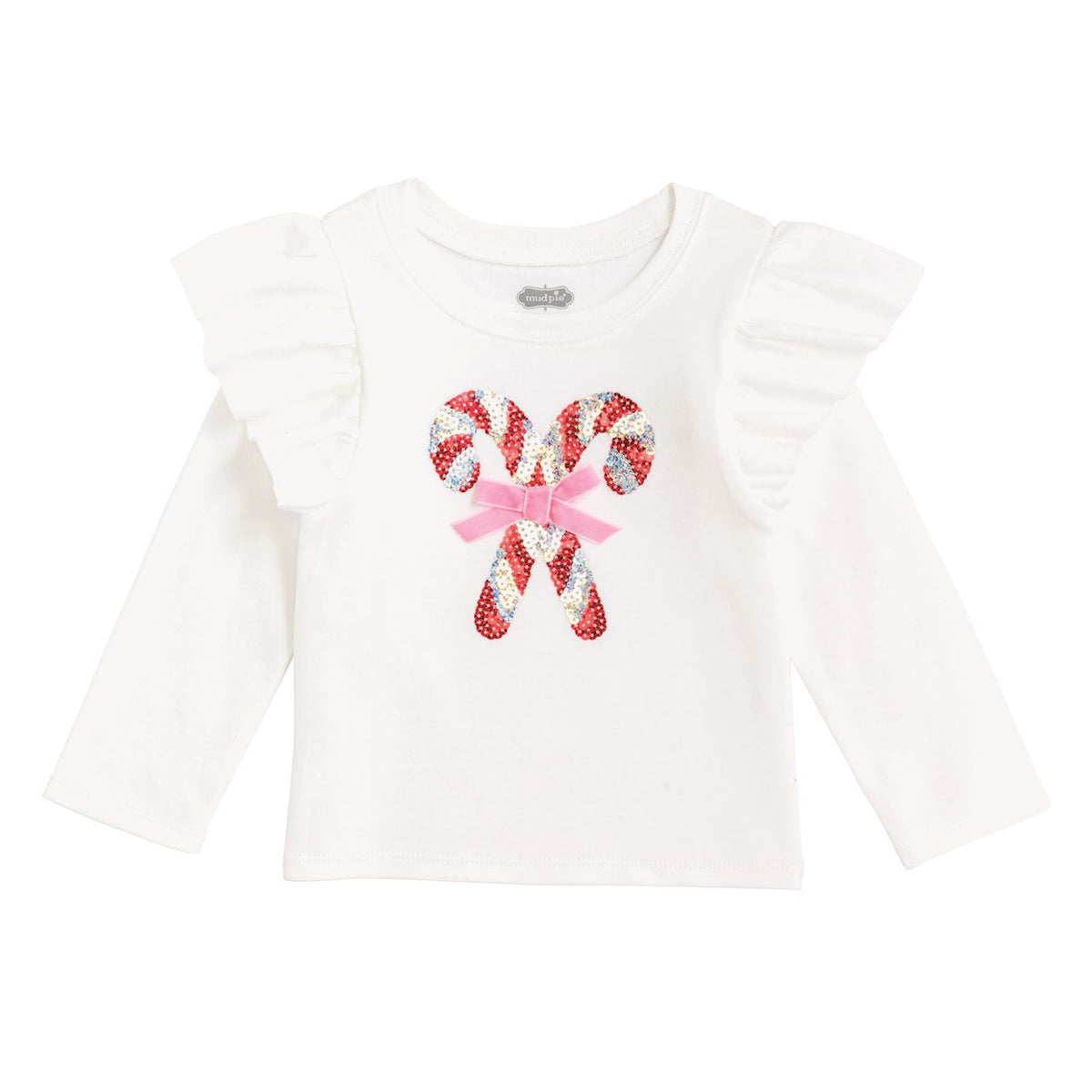 Ivory Candy Cane Sparkle T-Shirt