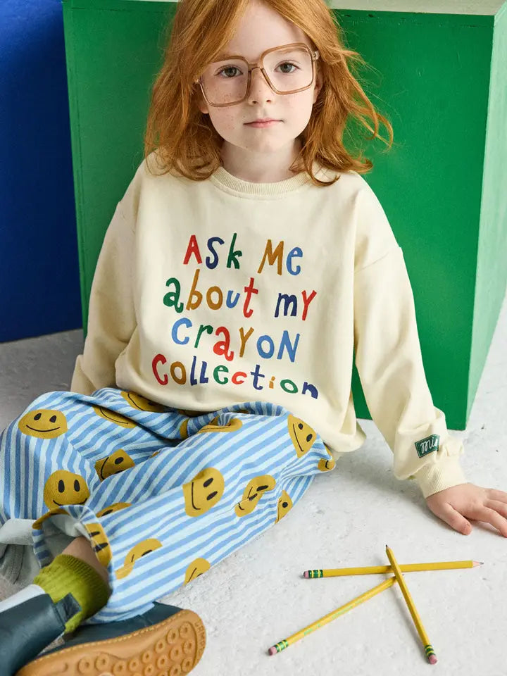 Ask Me About My Crayons Oversized Sweatshirt