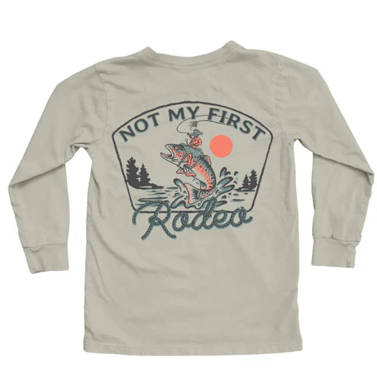 Tiny Whales First Rodeo LS Shirt Granite
