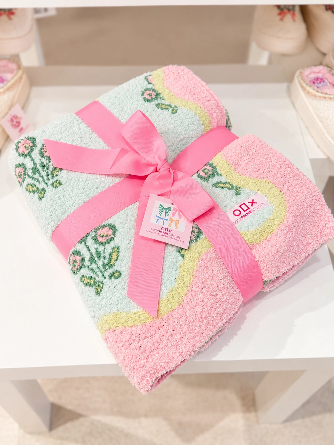 Cabana Floral Patchwork Collection Plush Cozy Throw Blanket