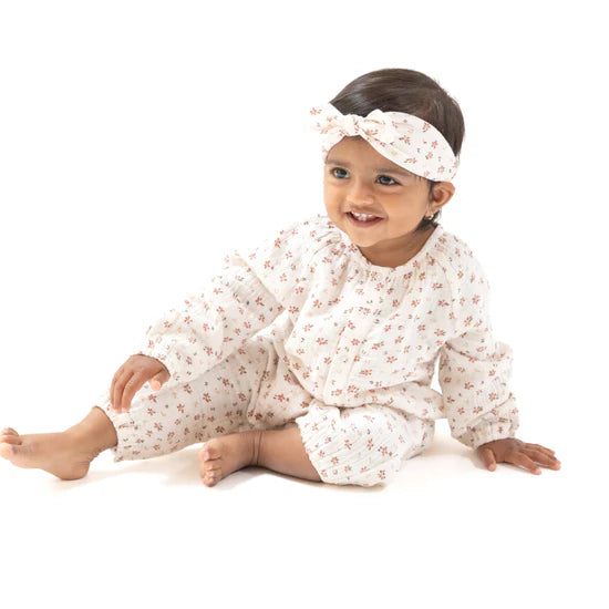 Carrie Floral - Muslin - Peasant Romper