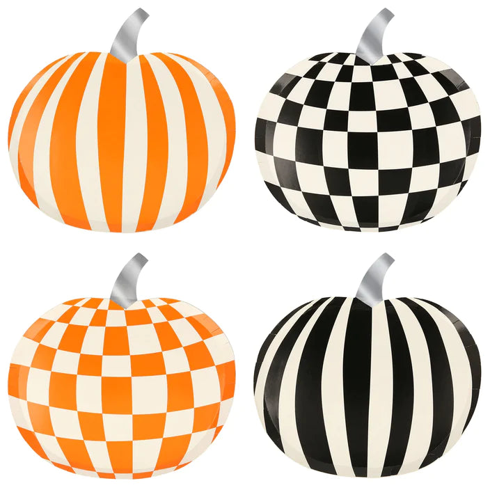 Mod Pattern Pumpkin Plates