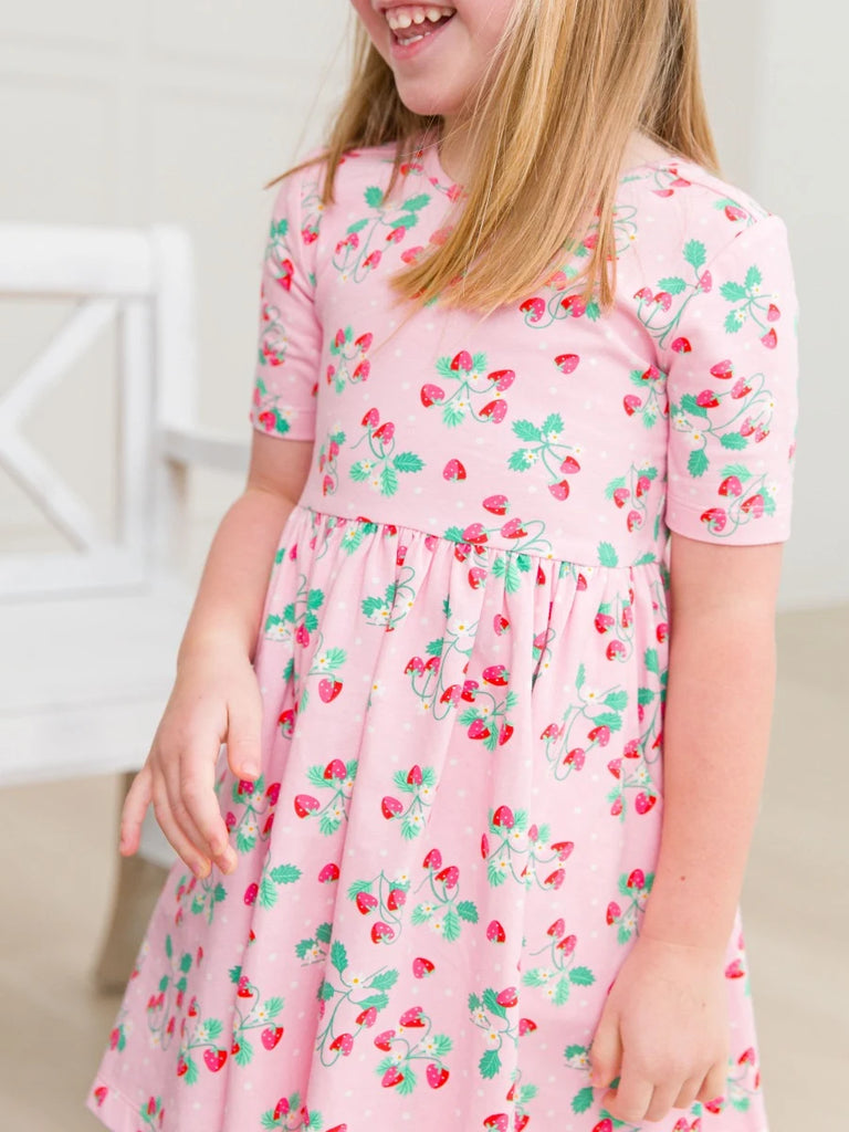 Sweet As Strawberries SS Twirl Dress