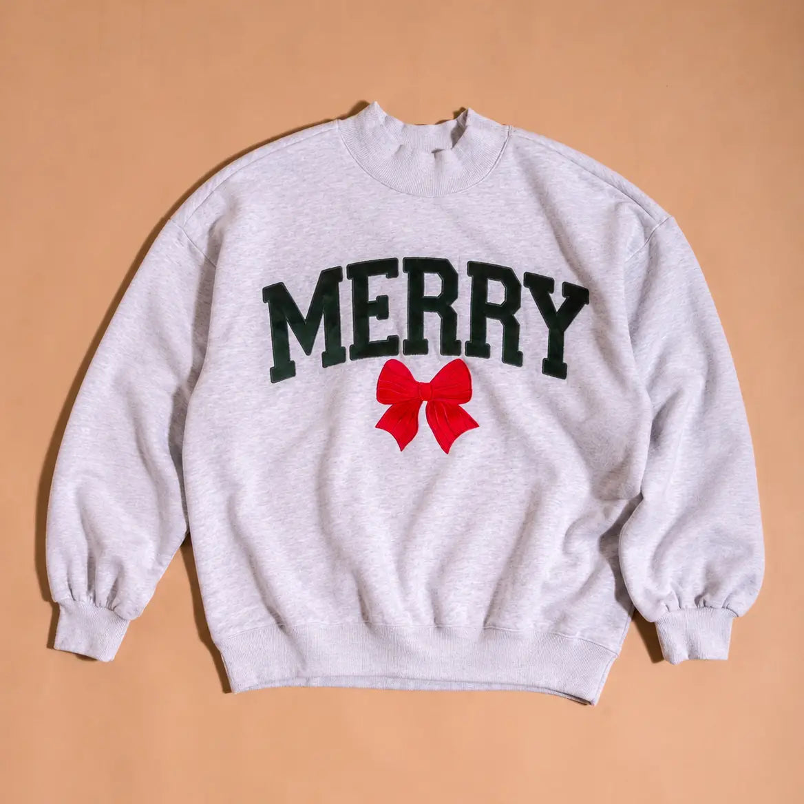 Mockneck Sweatshirt Merry Bow