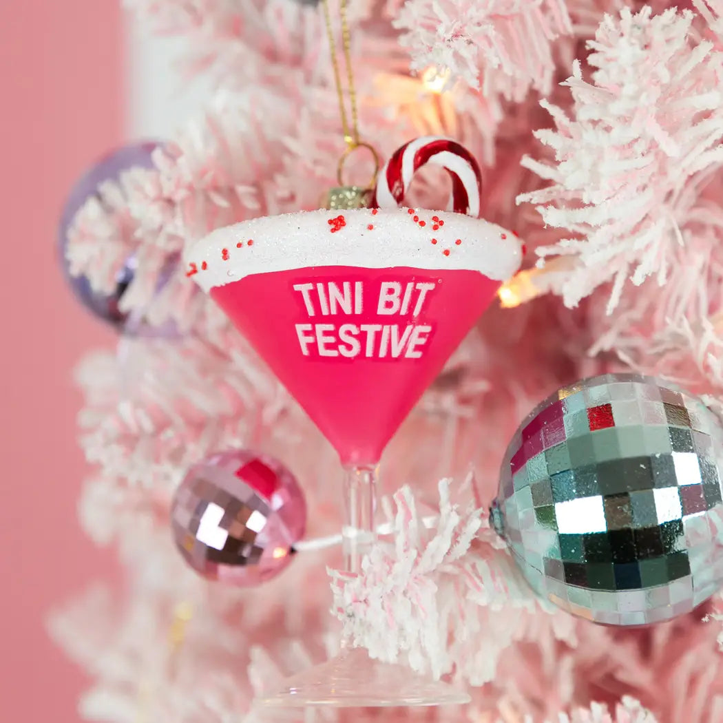 Tini Bit Festive Martini Glass Ornament