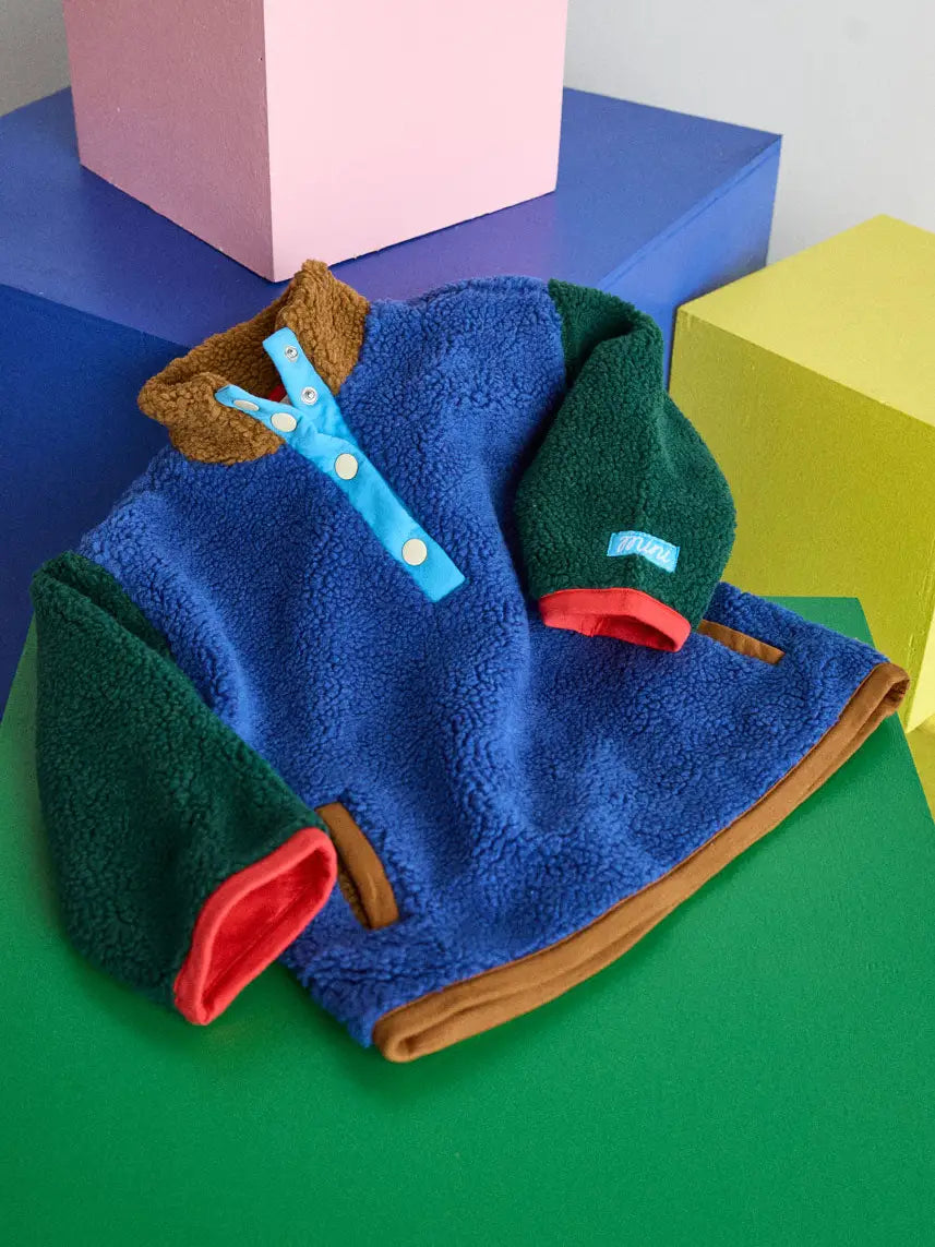 Color Block Fleece Pullover
