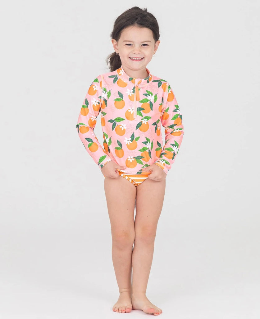 Orange You The Sweetest L/S Bikini Rash Guard