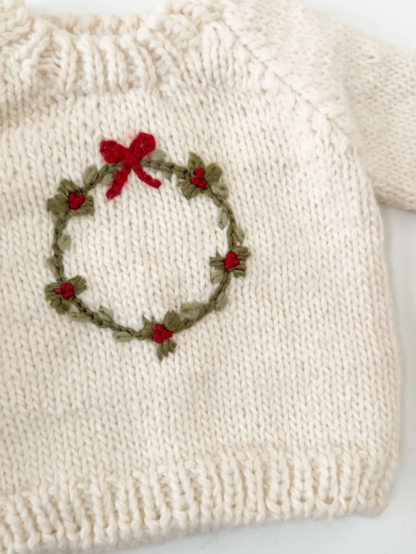 Wreath Sweater Holiday Bow