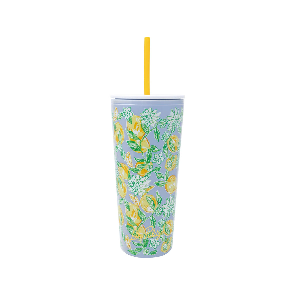 Tumbler with Straw Make Lemonade