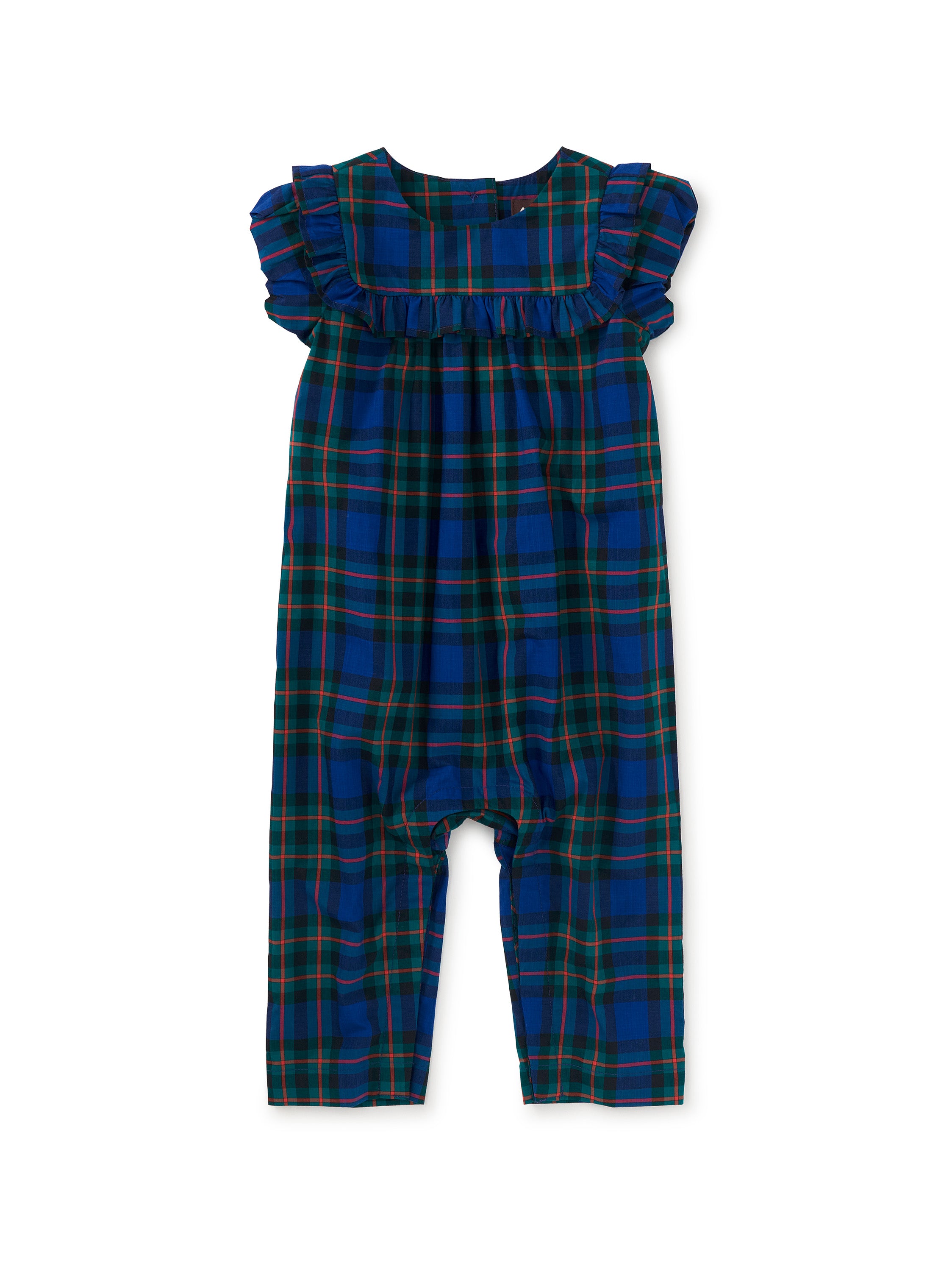 Plaid Ruffle Baby Romper