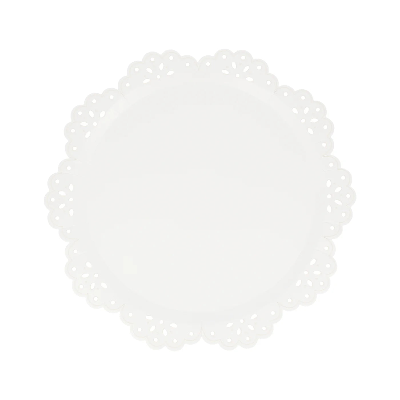 Broderie Anglaise Lace White Side Plates
