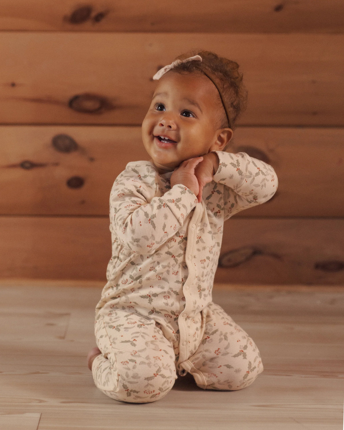 ORGANIC LONG JOHN PAJAMAS HOLLY FLEUR