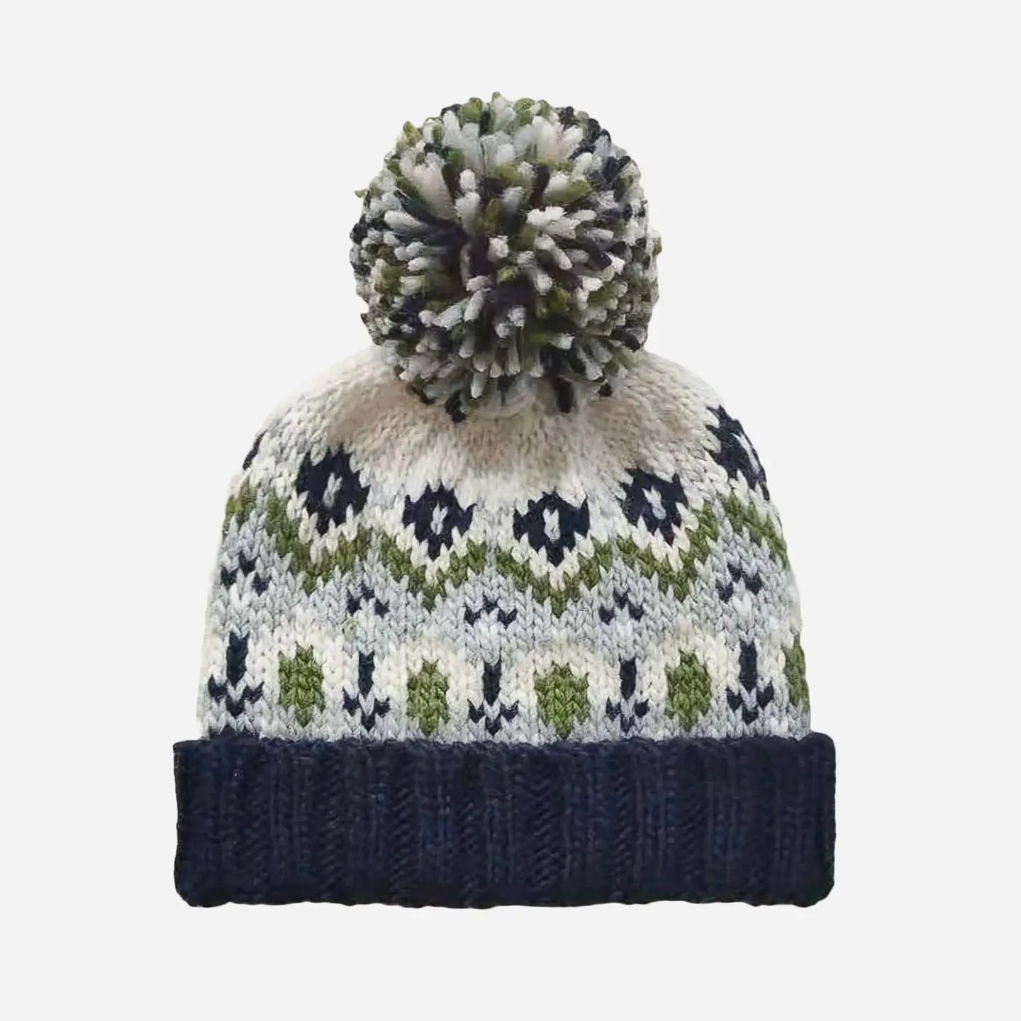 Fairisle Navy Knit Infant Hat