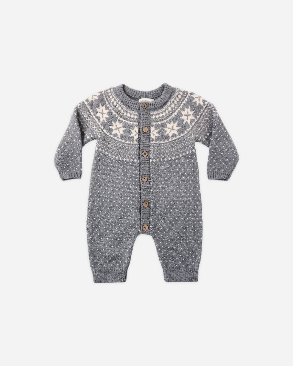 FAIR ISLE ROMPER SLATE