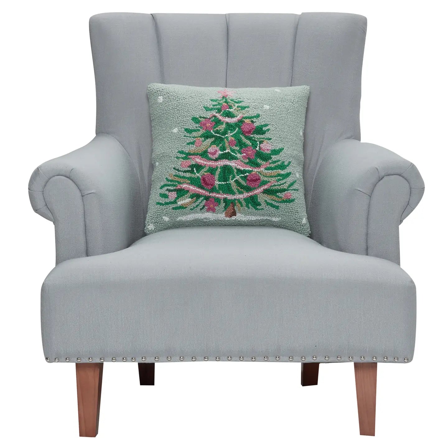 Pink & Green Trees Hook Pillow