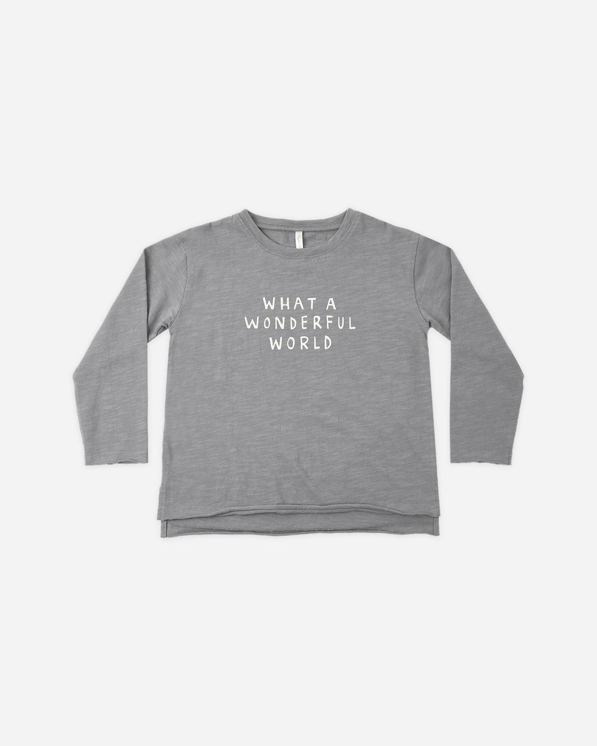 RAW EDGE LONG SLEEVE TEE WONDERFUL WORLD