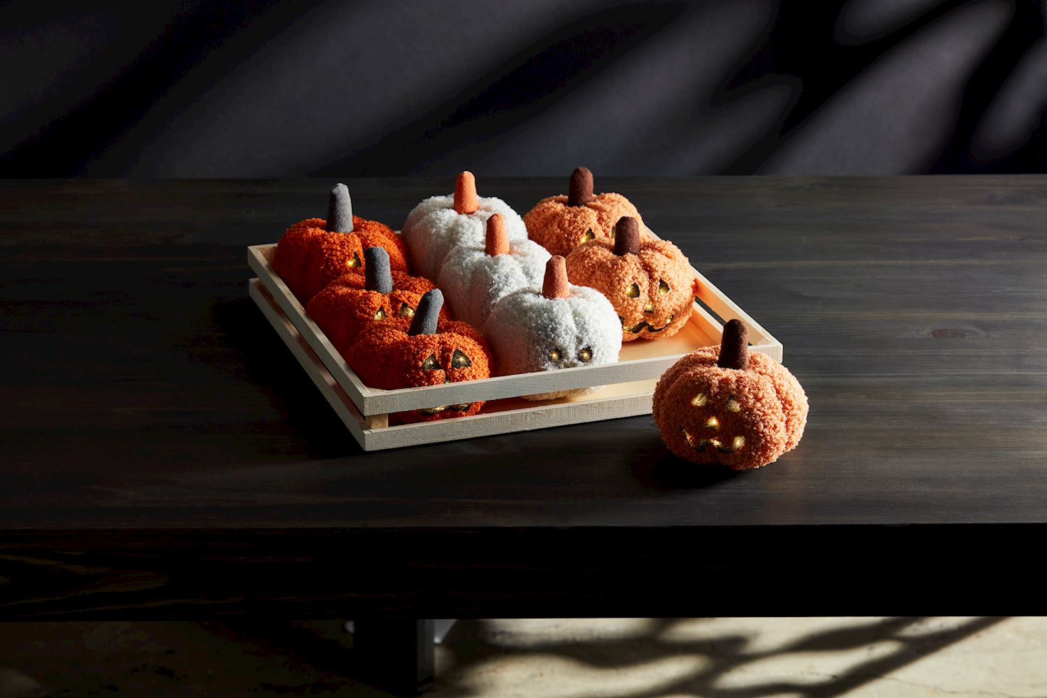 Light Up Shearling Pumpkin