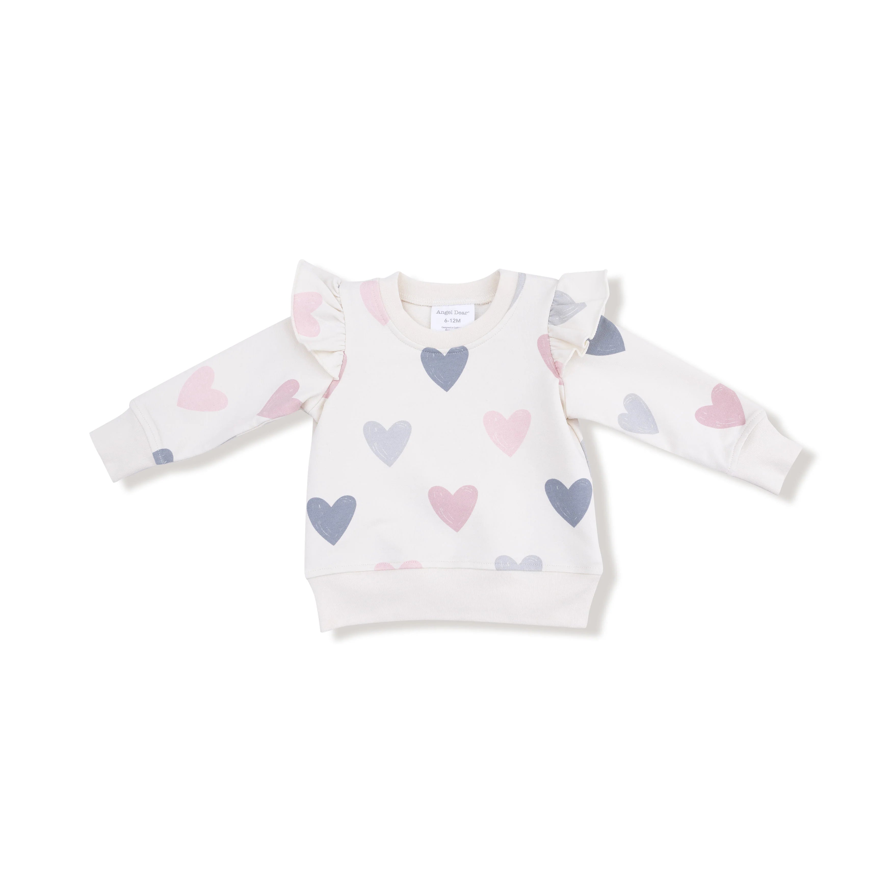 Hearts -French Terry - Ruffle Sweatshirt
