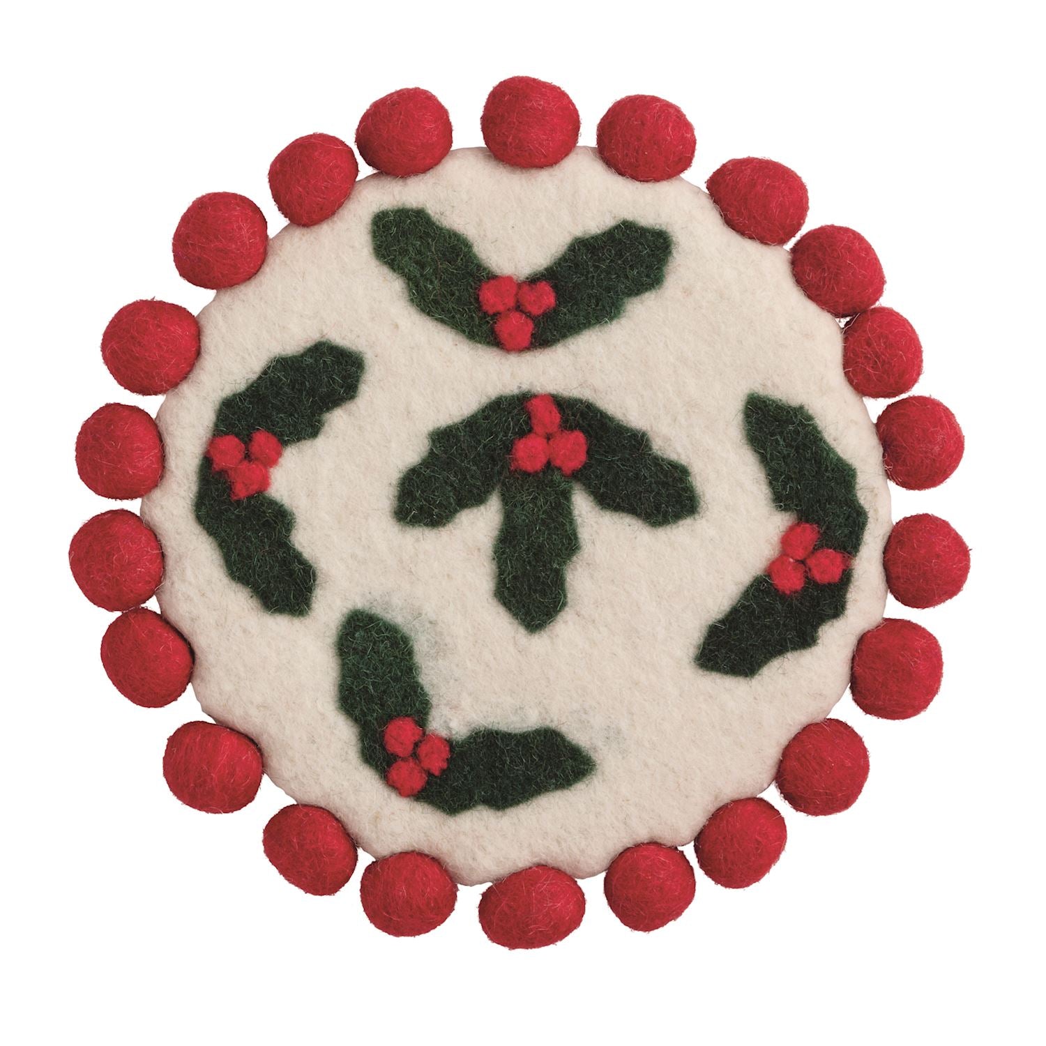 Classic Christmas Felted Trivet