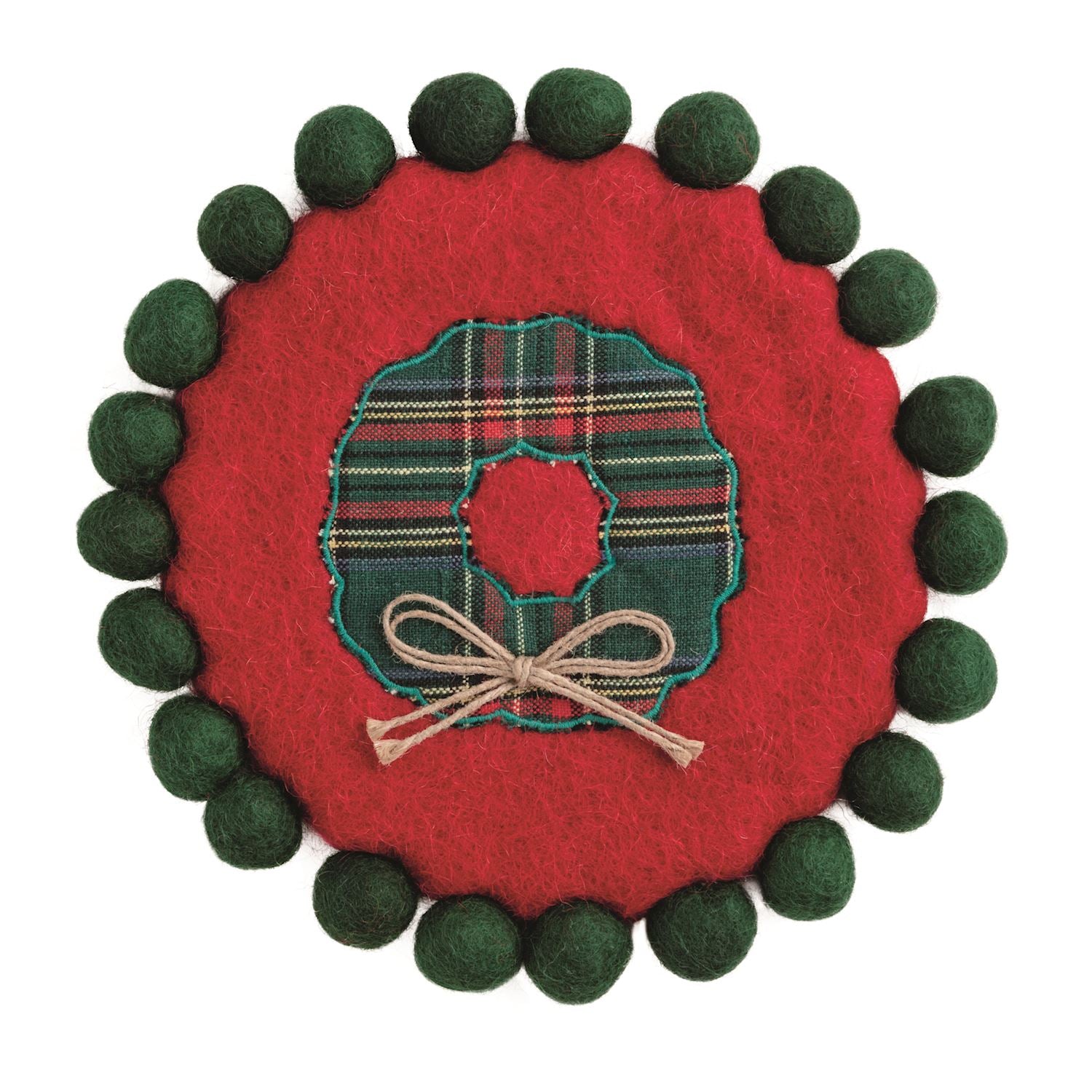 Classic Christmas Felted Trivet