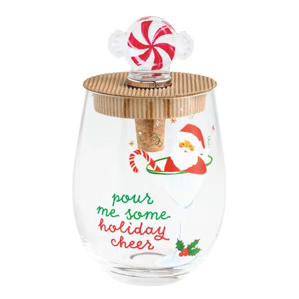 Wine Glass and Stopper Set