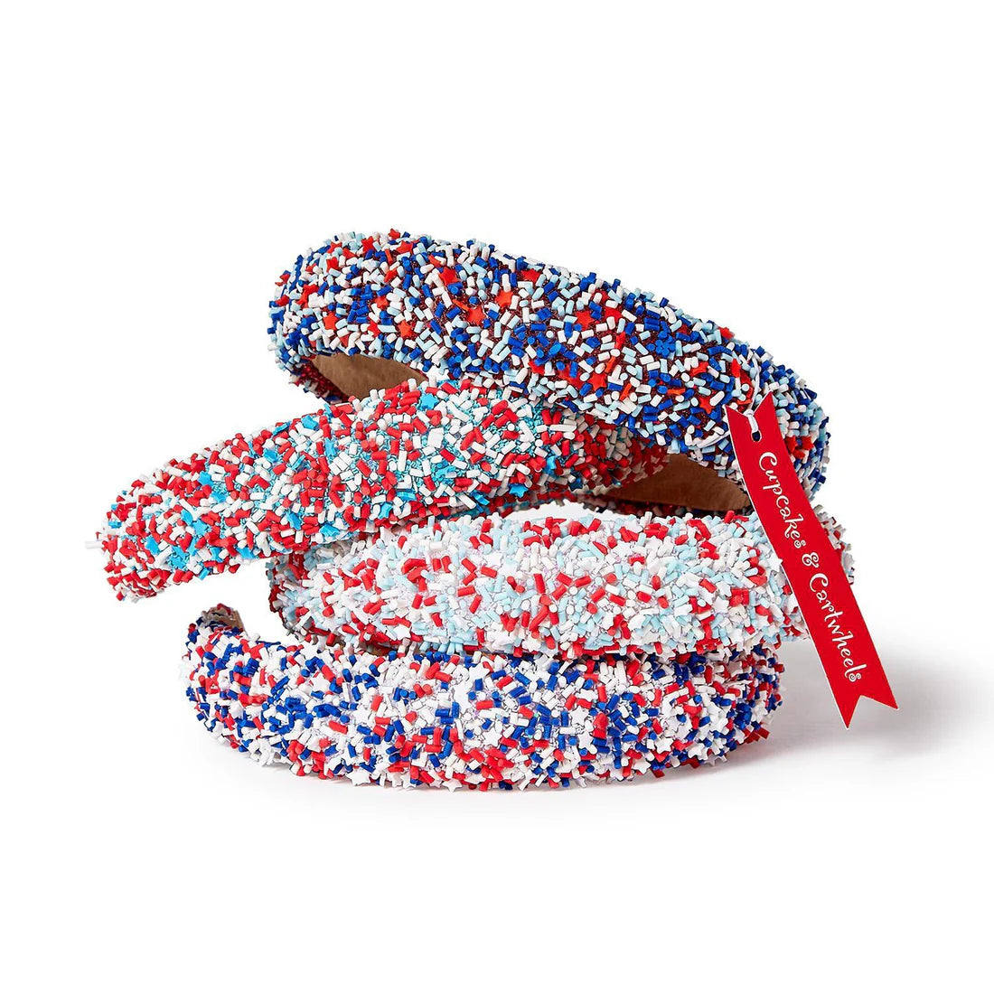 Red White Beautiful Sprinkles Headband