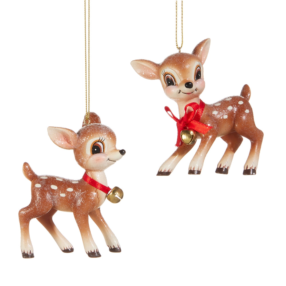 Cutsey Deer with Bell Ornament