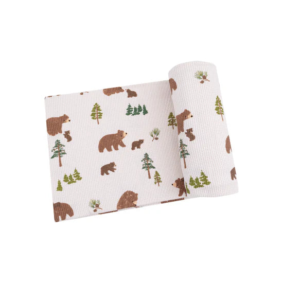 Sweet Brown Bears - Swaddle Blanket
