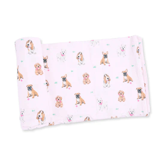 Bestie Dogs Pink - Swaddle Blanket