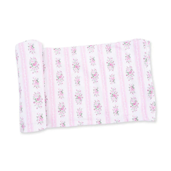 Bella Rose Stripe - Swaddle Blanket